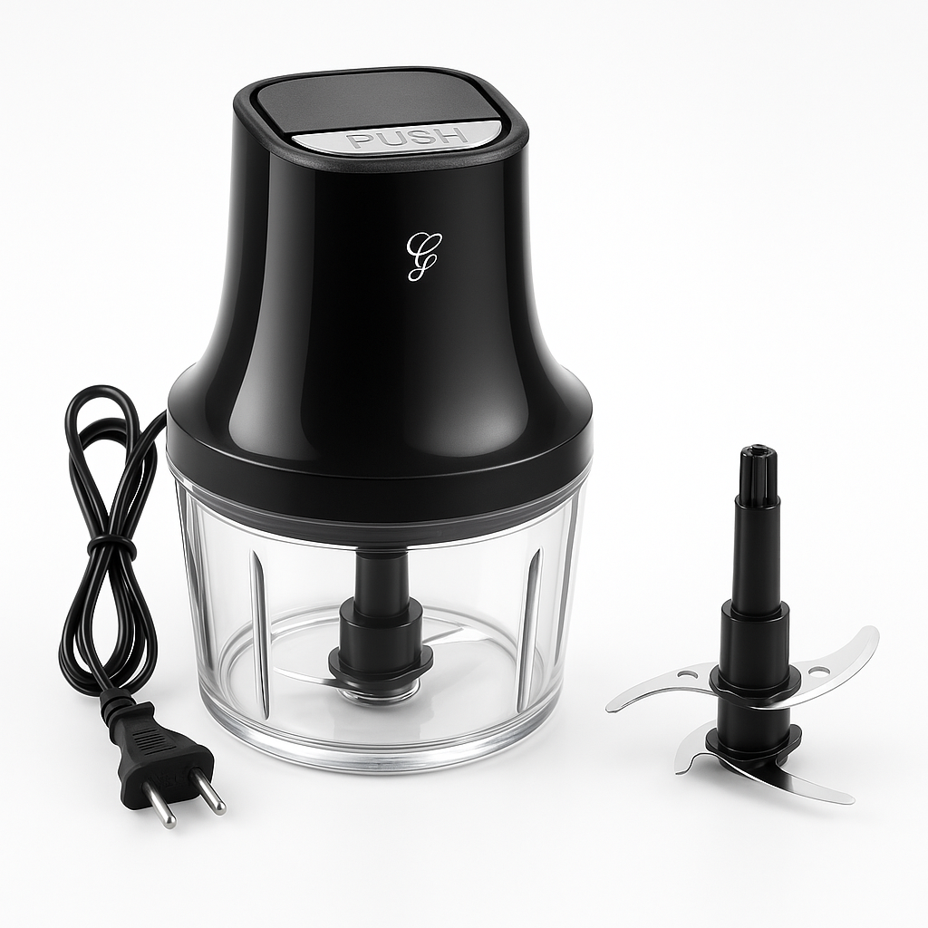 Electric Push Button Food Chopper with Double Blade – 600ml | Bulk Wholesale